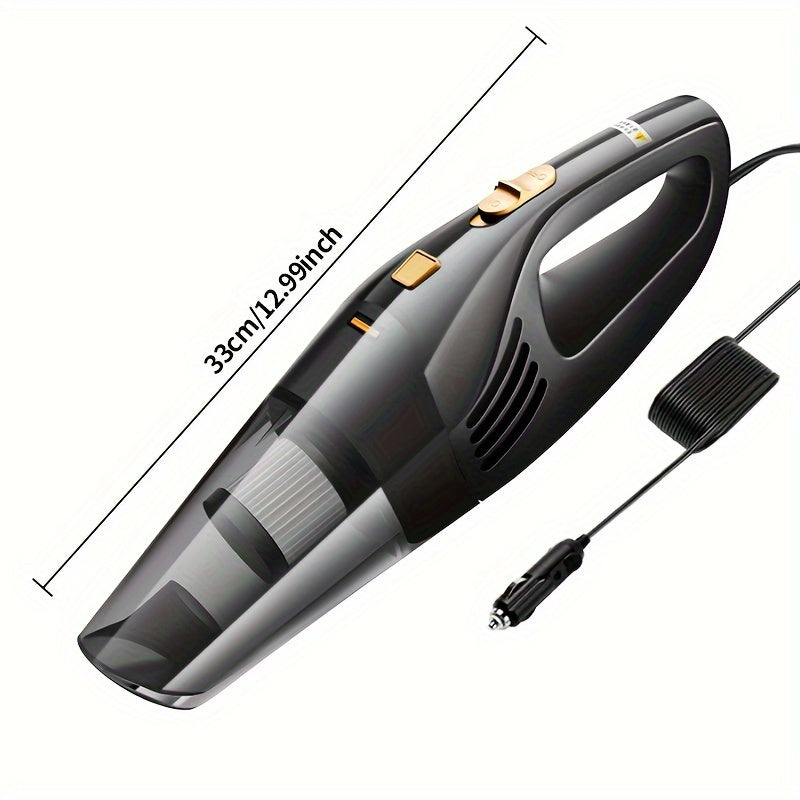Aspirador de coche de 12V con succión potente - Compacto, portátil y eficiente para la limpieza de interiores de coches, Limpieza de interiores | Aspirador compacto | Cuerpo de plástico duradero, Aspirador de coche, Sin batería