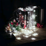 Luces Led Copos De Nieve 6 M Extensión Cortina Luz Navidad Blanco 2085