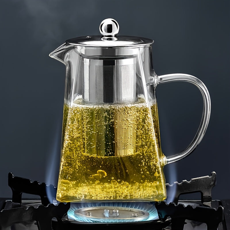 Tetera de vidrio de alto borosilicato de 1 pieza, taza con filtro de acero inoxidable 304, juego de té chino único, adecuado para entusiastas adultos/mujeres/hombres, múltiples especificaciones disponibles