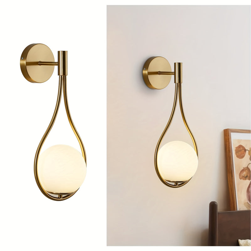 Lámpara de pared estilo moderno de mediados de siglo, acabado dorado en latón antiguo, luz de pared para espejo, sala, dormitorio, porche o gabinete, lámpara de pared retro