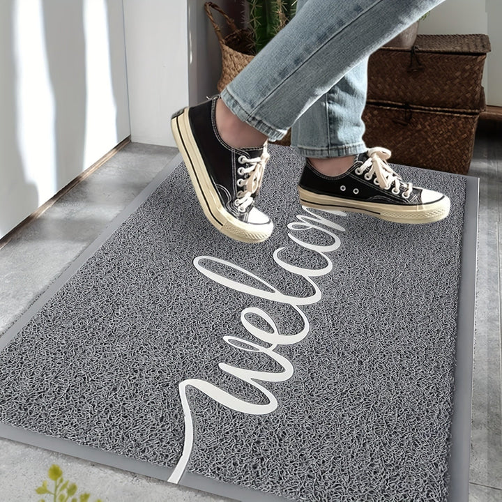 Tapete para entrada, alfombra exterior antideslizante, resistente y fácil de limpiar, ideal para interiores, exteriores, patios y áreas de alto tráfico