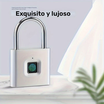 Candado inteligente portátil con huella digital, carga USB, resistente al óxido, solución antirrobo sin llave para equipaje y maletas