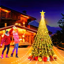 200 luces LED para árbol de Navidad, luces de cascada para exteriores con alimentación USB, 2M/6.56 pies, 8 modos, para decoración del hogar, bodas, patio - No impermeable, sin batería, fuente de luz LED, voltaje de funcionamiento ≤36V