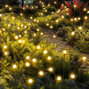 4 luces solares de 32 LED, decoración para jardín con 8 modos de intensidad ajustable, sensor de luz y resistencia al agua IP54, ideales para césped, pasillos, campamentos y fiestas navideñas