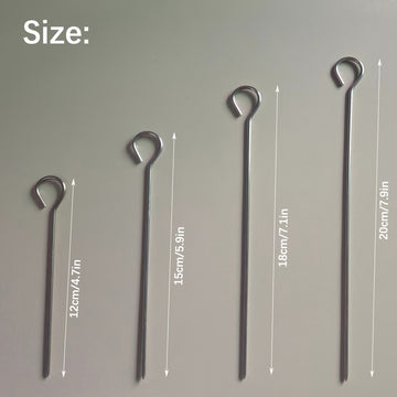 10 piezas/20 piezas de pinchos para hornear de acero inoxidable, accesorios para horno, pinchos para hornear colgantes, gancho para brochetas de carne para horno, pinchos para barbacoa, pinchos para colgar en la estufa de acero inoxidable