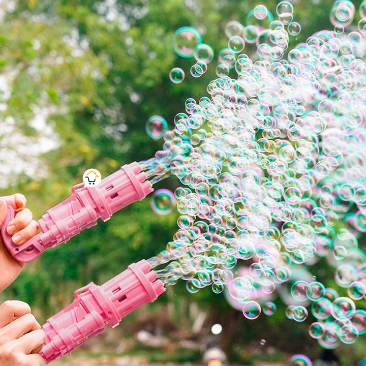 Pistola Ametralladora Lanza Burbujas Juguete Para Niños JMC0583B