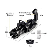 Pistola Ametralladora Lanza Burbujas Juguete Para Niños JMC0583B