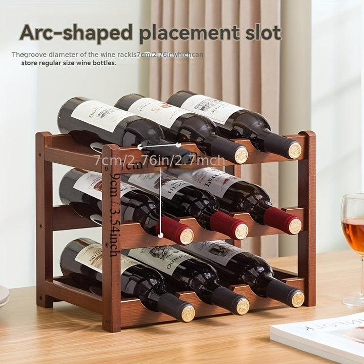 Pequeño estante para vinos de encimera para el hogar, conveniente y hermoso, se puede utilizar en la cocina, el restaurante, la oficina y otras escenas.