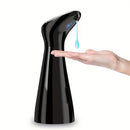 Dispensador automático de jabón negro elegante, sin contacto, para montar en pared o colocar en mostrador, ideal para baño, cocina u oficina, funciona con baterías, sin fragancia