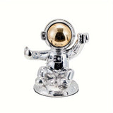 Estante de Vino Chic de Astronauta - Artesanía de Resina, Exhibición de Mesa para Decoración de Cocina y Comedor