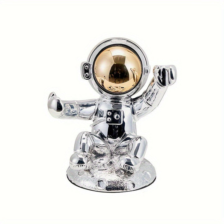 Estante de Vino Chic de Astronauta - Artesanía de Resina, Exhibición de Mesa para Decoración de Cocina y Comedor