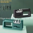 1 pieza, afilador de cuchillos manuales 4 en 1, afilador de cuchillos de cocina, tijeras y herramientas, doble surco grueso/fino, material ABS, no necesita batería, sistema de afilado de cocina, afilador elegante, construcción duradera
