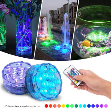 Luz LED Sumergibles Agua Piscinas Control Remoto Luces Multicolor ZTX-015