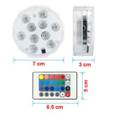 Luz LED Sumergibles Agua Piscinas Control Remoto Luces Multicolor ZTX-015