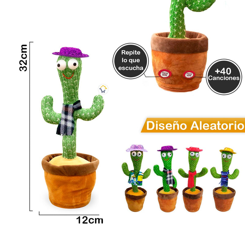 Cactus Bailarín Peluche Parlante Música Juguete Didáctico 343M