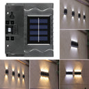 (4 unidades/Caja) Luces de lavado de pared solares al aire libre IP44 para decoración de jardín, nuevo estilo de luces de pared ambientales para cercas