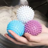 6 Bolas de Lavado Grandes, Eliminación de Manchas Intensiva, Reutilizables, Anti-Enredos, Morado Blanco Azul, Quita Pelusas, Suaviza la Ropa, Reduce Arrugas, Apto para Lavadora de Tambor, Lavadoras Automáticas y Secadoras