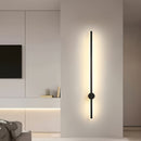 1pc Luz de Pared Lineal LED Giratoria Moderna, Regulable y Semienterrada, Pantalla Metálica, Incluye Herrajes de Instalación, Adecuada para Dormitorio, Balcón, Restaurantes, Escaleras, Hoteles, Centros Comerciales, Bares - No Requiere Batería