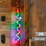 Luz Cascada Micro LED Para Árbol 200 Luces 2 M Ramo Navidad YX200TM