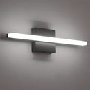 Barra de luz moderna para tocador de baño de 16 pulgadas, 9W, aplique de pared con pantalla de acrílico, luz blanca fría 6000K, montaje semiempotrado, base de metal, incluye hardware de instalación - Ideal para iluminación de baño, luz para tocador | Ilu