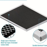 3pcs Filtros para Campana Extractora B-Roan 26.67x22.23cm - Combinación de Malla de Aluminio y Carbón para Ventiladores de Cocina, Reemplaza 6105c 97007697