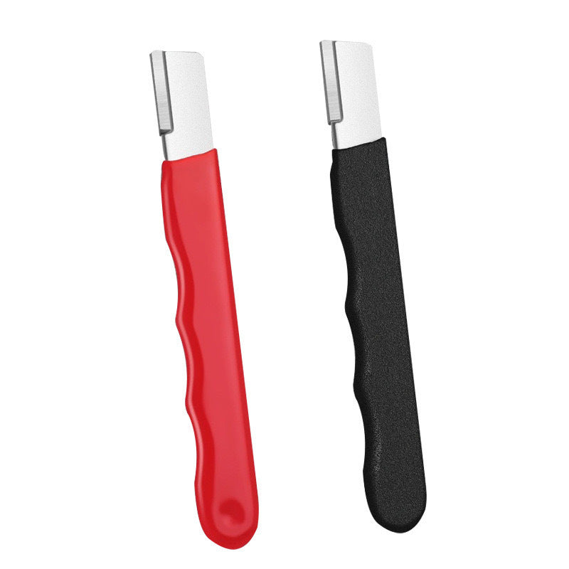 Juego de afilado de cuchillos profesional de 2 piezas, material de aleación duradera, diseño de mango ergonómico, adecuado para tijeras de cocina y jardín, afiladores manuales de metal, herramienta de reparación de cuchillas, no requiere electricidad.