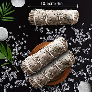 Un conjunto de 3 palos de salvia blanca y salvia para difusión, destinados a fragancia de limpieza del hogar, decoración del hogar, aromaterapia, ceremonia de difusión, regalo de vacaciones