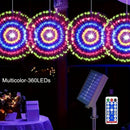 Juego de 4 luces colgantes solares con efecto de fuegos artificiales
