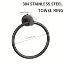 1pc Anillos De Toalla De Acero Inoxidable, Anillo De Toalla Redondo Para Baño Cocina, Toallero Montado En La Pared Barra De Toalla