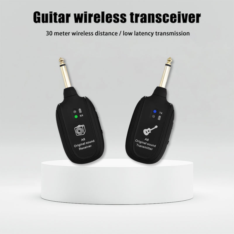 Sistema inalámbrico para guitarra/bajo: transmisor y receptor para guitarra eléctrica, pastillas acústicas e instrumentos de viento, y pastillas para bajo eléctrico | Transmisión de audio Hi-Fi para múltiples dispositivos