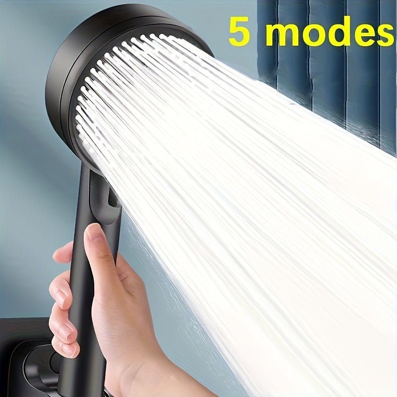 Cabezal de ducha portátil de 5 modos de alta presión, plástico PPSU, ajustable a 5 velocidades, potente filtración de agua, accesorio de baño multiexperiencia