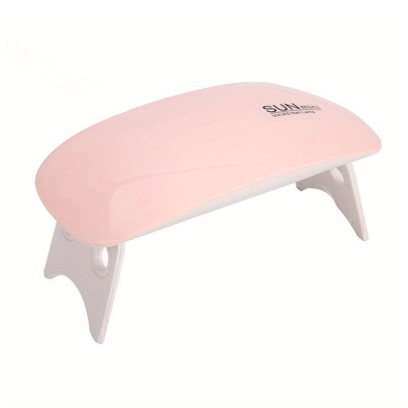 1/5/10pcs Lámpara Secadora de Uñas - Luz Plegable Portátil para Secado Rápido, Alimentada por USB con Adaptador, Rosa y Blanca, Para Uso en Casa y Salón, Cuerpo Ligero de Plástico, Diseño Compacto, Construcción Duradera, Manicura DIY