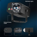 Luces de Fiesta DJ Disco Ball con Proyección Gobo y Control de Sonido, Cable USB de 3.02 Metros, Luces RGB Estroboscópicas para Fiestas, Promociones, Cumpleaños, Navidad, Bodas y Clubes
