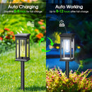 4 luces solares para senderos - Luces brillantes y eficientes para exteriores con función automática de encendido/apagado, ideales para césped, patio, sendero y decoración de garaje, iluminación de paisaje | Iluminación exterior moderna | Paneles solares