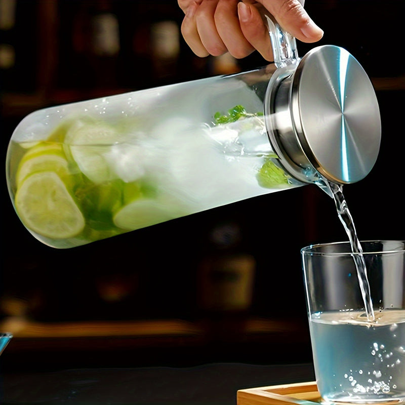 1pc Cubo de hielo de gran capacidad Jarra de bebidas, Jarra de agua de policarbonato para bebidas frías, cerveza, con tapa de filtro y pico de vertido fácil, duradero y transparente