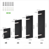 Estantes de madera de estilo Boho para montar en la pared, Diseño de cruz, Almacenamiento y exhibición multiusos para diferentes tipos de habitaciones, Estanterías verdes colgantes de la pared