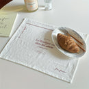 1pc Mantel Francés - Decoración Elegante para Mesa con Diseño Blanco y Marrón, Manteles de Lino para Desayuno en Cama, Regalos de Aniversario o San Valentín - Esenciales de Cocina y Restaurante, Vajilla Elegante, Temática Francesa, Superficie Texturizada