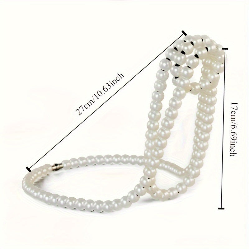Elegante Collar de Perlas con Estante Flotante para Vino - Decoración de Mesa de Hierro para Hogar, Bar y Restaurante