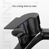 Juego de Grifo de Ducha Negro Elegante TWINBELL con Cabezal de Ducha de Lluvia - Control Dual de Agua Caliente y Fría, Diseño Grueso a Prueba de Explosiones, Instalación Fácil, No Requiere Energía