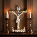 Escultura de Resina al Estilo Vintage con Letrero "INRI" - Decoración Religiosa en 3D Realista para Paredes de Semana Santa, Regalo Inspirador Perfecto para el Hogar o la Iglesia