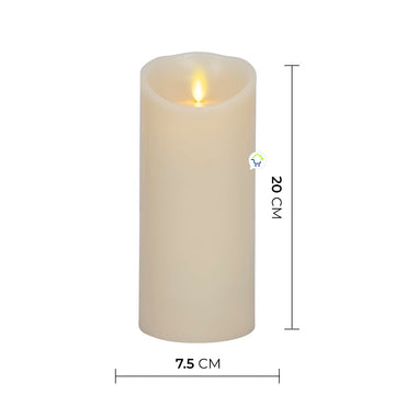 Vela Decorativa LED Parafina Efecto Real Recargable 2240-52