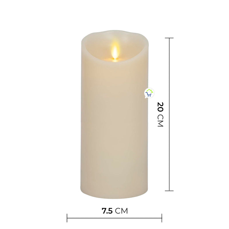 Vela Decorativa LED Parafina Efecto Real Recargable 2240-52