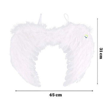 Alas Ángel Pequeñas Blancas Plumas Realistas Disfraz Halloween AF-481
