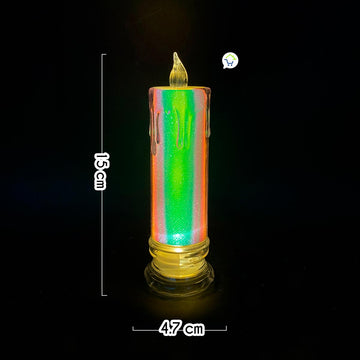 Vela LED Tornasol Grande Decoración Hogar EFG1