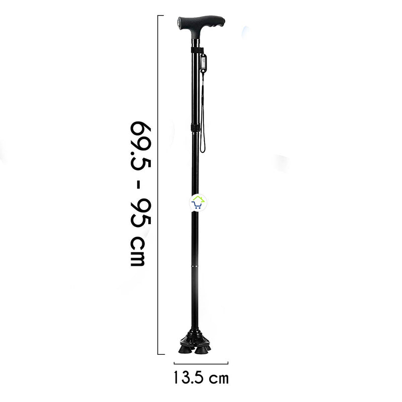 Bastón Graduable Aluminio Portable Antideslizante Ergonómico AN-02