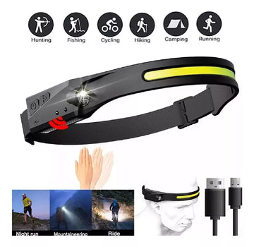 Linterna Frontal Led Brillante Luz Camping Lampara De Cabeza