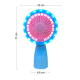 Mini Ventilador con Luz Led Recargable Portátil De Mano HQ66-09