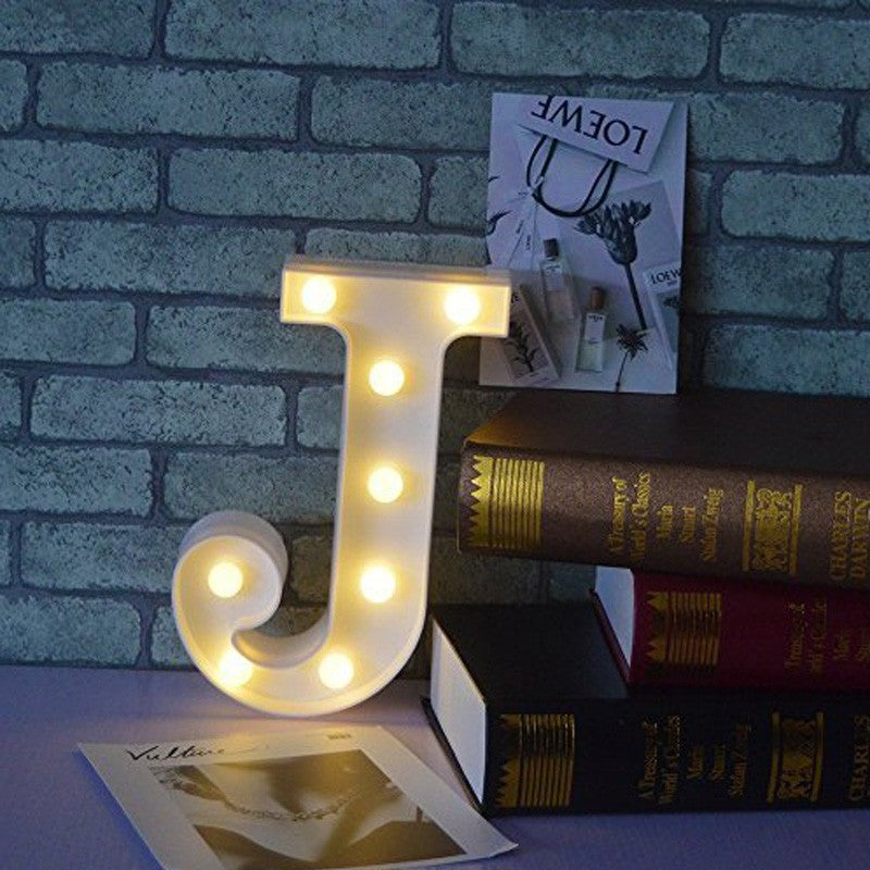 Letra Luz Led Lampara Decorativa Luces Plástico Hogar Fiestas LL07G-DCM