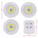 Luz Led Set X3 Lampara Adhesiva Control Remoto Color Blanco