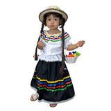 Traje Típico Niña Disfraz Feria Flores x5 Piezas ET00008